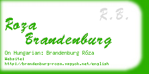 roza brandenburg business card