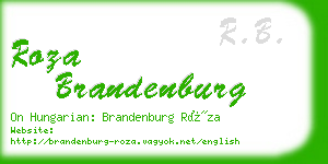 roza brandenburg business card